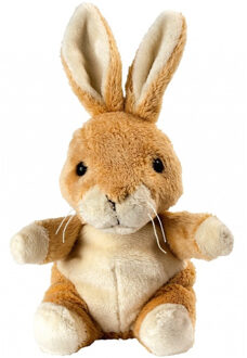 Speelgoed knuffel konijn/haasje bruin 19 cm