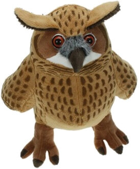 Speelgoed knuffel uiltjes/uilen bruin 36 cm