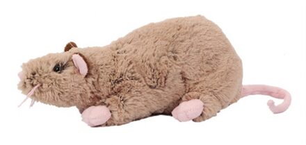 Speelgoed knuffels - pluche bruine rat van 22 cm