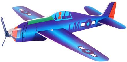 Speelgoed luchtmacht vliegtuigen Airglider - Mustang - 19 cm