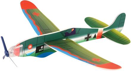 Speelgoed luchtmacht vliegtuigen Airgliders - Focke Wulf 190 - echt vliegend - uit Duitsland - 19 cm Groen