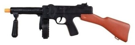 Speelgoed machine geweer Tommy gun met geluid 50 cm