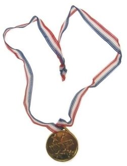 Speelgoed medailles - 6x stuks - goud - plastic - winner - winnaar - party