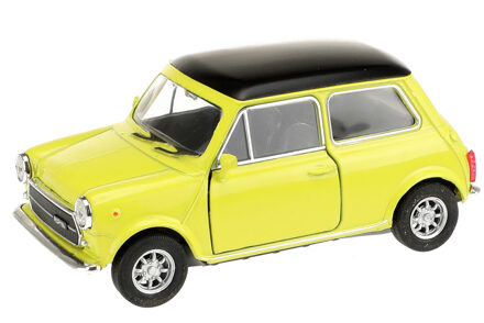 Speelgoed Mini Cooper auto - geel - die-cast metaal - 10 cm - Model 1300 - Speelgoed auto's