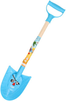 Speelgoed piraten schep - voor kinderen - punt - kunststof - blauw - 49 cm - Speelgoedschepjes