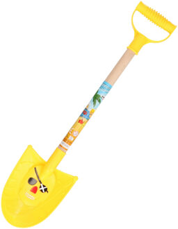 Speelgoed piraten schep - voor kinderen - punt - kunststof - geel - 49 cm