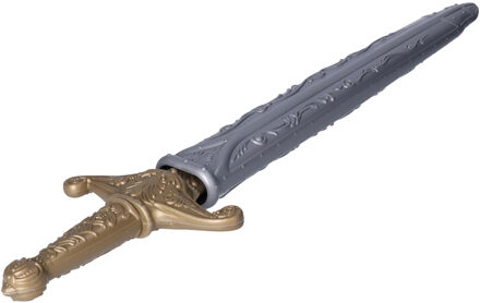 Speelgoed Ridder zwaard goud met zilveren schede van 60 cm Multi