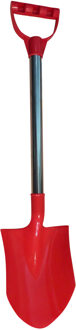 Speelgoed schep - voor kinderen - punt - kunststof - rood - 62 cm