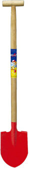 Speelgoed schep - voor kinderen - punt - metaal - rood - 80 cm