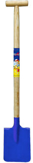 Speelgoed schep - voor kinderen - recht - metaal - blauw - 80 cm