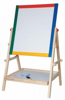Speelgoed schoolbord/whiteboard - staand - 38 x 65,5 cm - schooltje spelen Multi