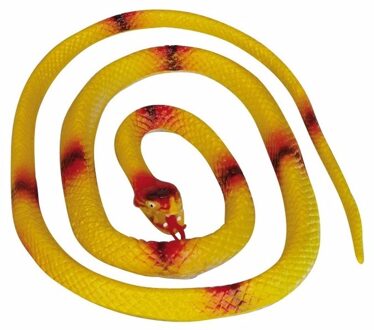 Speelgoed slang - geel - 140 cm - speelfiguur - reptiel