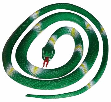 Speelgoed slang - groen - 140 cm - speelfiguur - reptiel