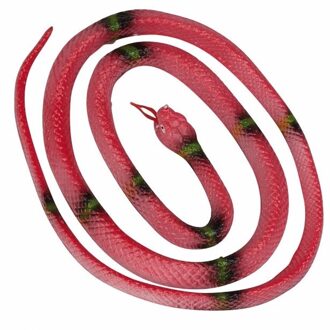 Speelgoed slang - rood - 140 cm - speelfiguur - reptiel
