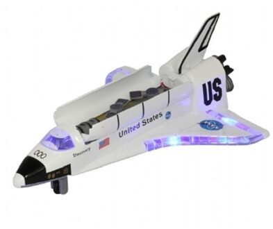 Speelgoed space shuttle met licht en geluid 19 cm