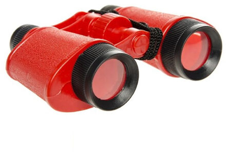 Speelgoed verrekijker voor kinderen - rood - 14 cm - kunststof - speelgoed