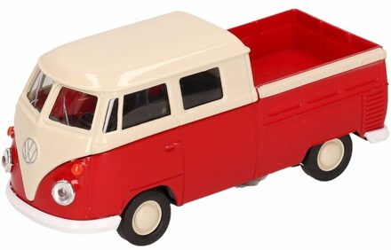 Speelgoed Volkswagen T1 pick up busje rood Welly autootje 1:36 - Speelgoed auto's