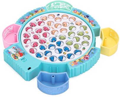 Speelgoed Voor Kinderen Kids Baby Fishing Game Toy Oplaadbare Met Licht Roterende Muziek Beste Jeux Enfant Игрушки Детям # d32 Blauw