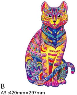 Speelgoed Voor Meisjes Puzzel Dier Houten Kinderen Vriendelijke Jigsaw Diy Hout Ambachten Kerst Qualit Vormige Puzzel Hoge A5