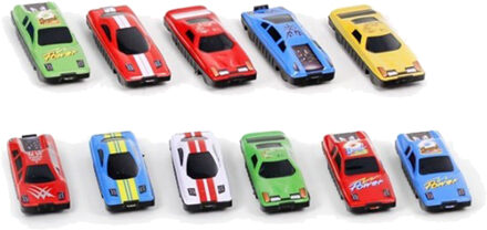 Speelgoedautos/racewagens speelgoed set - 8x stuks - metaal - diverse kleuren en modellen mix