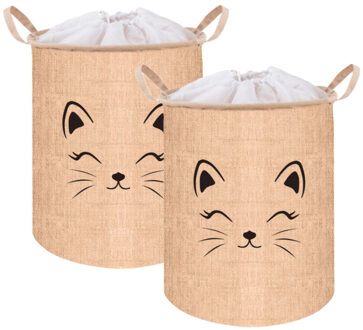 Speelgoedmand - 2x - beige - 42L - 32 x 43 cm - opbergmand - organizer