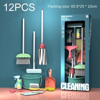 Speelhuis Speelgoed Kinderen Educatief Simulatie Jongen En Meisje Training Schoonmaken Tool Set Top Stuff Dingen Voor Reiniging Voor kids 12PCSA