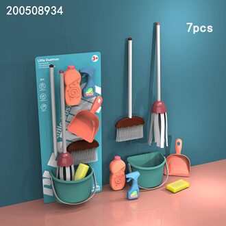Speelhuis Speelgoed Kinderen Educatief Simulatie Jongen En Meisje Training Schoonmaken Tool Set Top Stuff Dingen Voor Reiniging Voor kids 7pcsB