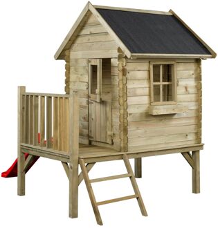 Speelhuisje + Glijbaan Camilla Rood