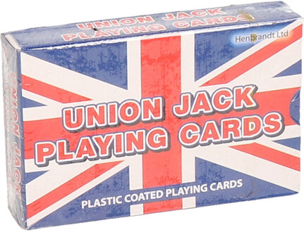 Speelkaarten geplastificeerd Union jack 9 x 6 cm Multi