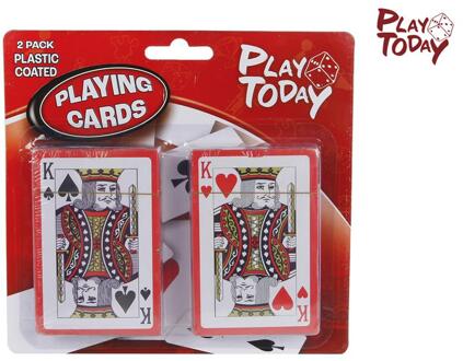 speelkaarten Vegas Style 9,5 x 6 cm karton 2 sets