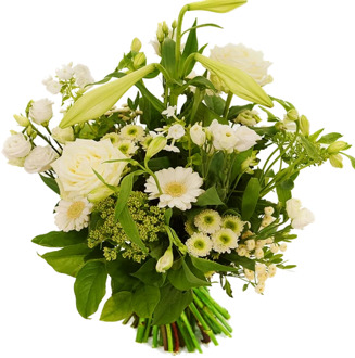 Speels boeket witte bloemen