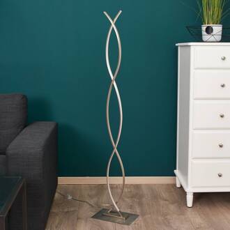 Speelse LED vloerlamp Bobi mat nikkel, wit