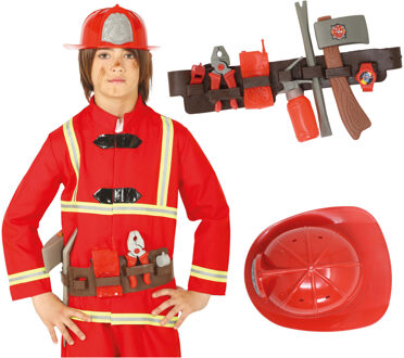 Speelset/verkleedset Brandweer - accessoires - 3-delig - brandweerman set