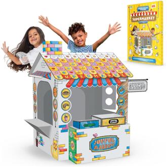 Speeltent bouw je eigen supermarkt wit