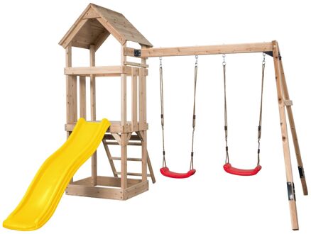 Speeltoestel Noa Met Glijbaan Geel 265cmx280x234cm