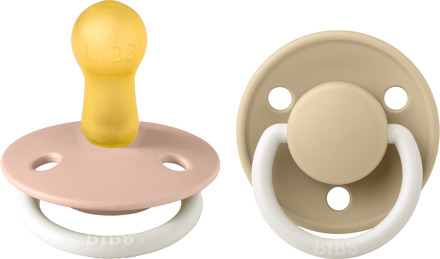 Speen BIBS De Lux 2 Pack Latex Maat 2 Blush Gloed/Vanille Gloed 2 st