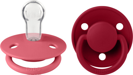 Speen BIBS De Lux 2 PACK Silicone Onesize Coral/Ruby 2 st