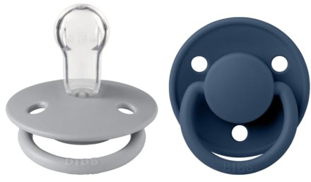 Speen BIBS De Lux Silicone Onesize Cloud/Steel Blue 2 st