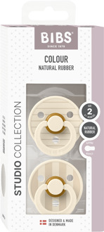Speen BIBS Pacifier Studio Colour Pin Latex Size 2 Ivory Vanilla Mix 2 st