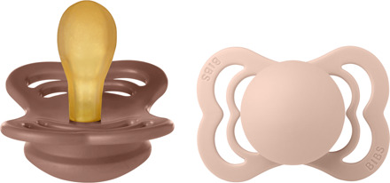 Speen BIBS Supreme 2 Pack Latex Maat 1 Woodmarmuck/Blush 2 st