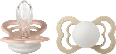 Speen BIBS Supreme 2 Pack Silicone Grootte 2 Blush Glow/Vanilla Glow 2 st