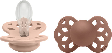 Speen Infinity symmetrische speen 0-6 maanden Blush & Woodchuck 2 stuks. Roze/lichtroze