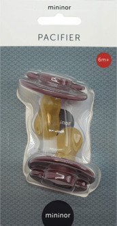 Speen Mininor Ronde Fopspeen Latex 6M Paars 2 st