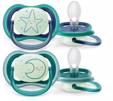 Speen Philips Avent SCF376/13 Ultra Air Nighttime 6-18 M Blue/Green 2 st