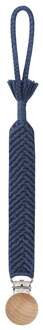 Speenkoord - Handgevlochten - Veilige en Trendy Fopspeenkoord - Navyblauw