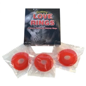 Spencer and Fleetwood Gummy Love Rings - Rood