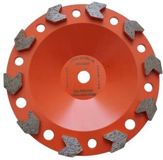 Spero Grof arrow diamant komslijpschijf | Ø180mm | coating, lijm, asbest & bitumen | M14 | H=47mm | TBV SPHS2001B-PR - ARW180M47