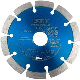 Spero SDB155S | Steen Diamantzaagblad | 115mm | asgat 22,23mm - SDB155S