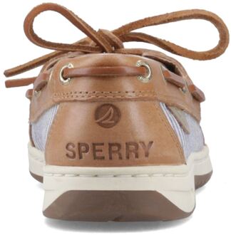 Sperry Angelfish Leren & Katoenen Damesschoenen Peanut Boots Bruin