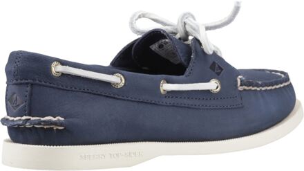 Sperry Authentic 2 Eye Dames Bootschoenen Van Leer In Marineblauw Navy - EU 38.5 / UK 5.5